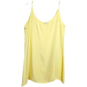 MISSLOOK women's yellow knee length with spaghetti strap tent dress size large